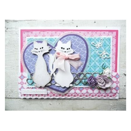 Marianne Design Ponsen en embossing sjabloon: Kitty