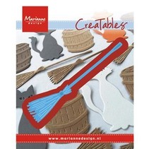 Punching and embossing template: Broom