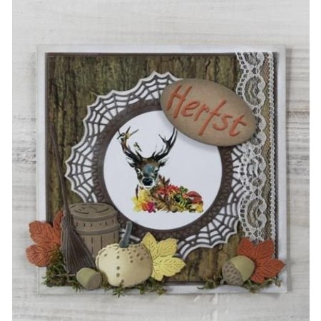 Marianne Design Troquelado y estampado en relieve plantilla: Escoba