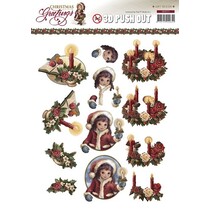 A4 Gestantzte Bilderbogen, grinalda com velas