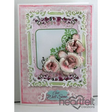 Heartfelt Creations aus USA Botanic Orchid Cling Stamp HCPC - 3741 and the right punch HCD1- 7101