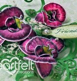 Heartfelt Creations aus USA Botanic Orchid Cling Stamp HCPC - 3741 et le coup de poing droit HCD1- 7101