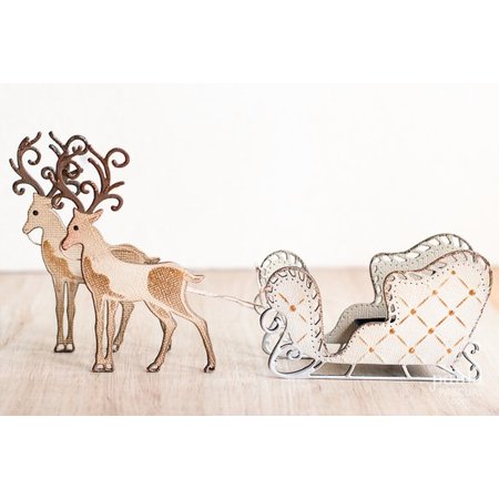 TONIC Punching and embossing template: 1 + 1 sled reindeer