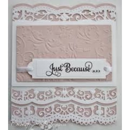 Spellbinders und Rayher Ponsen en embossing sjabloon: A2 Decoratieve rand