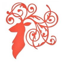 Punching and embossing template: Elegant Reindeer