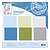 Designer Papier Scrapbooking: 30,5 x 30,5 cm Papier Vintage colors A, 6 sheets, double-sided, college, 240 grs