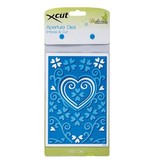 X-Cut / Docrafts Punching and embossing template: A6 frame with heart