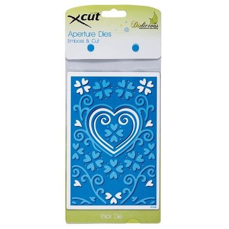 X-Cut / Docrafts Punching and embossing template: A6 frame with heart