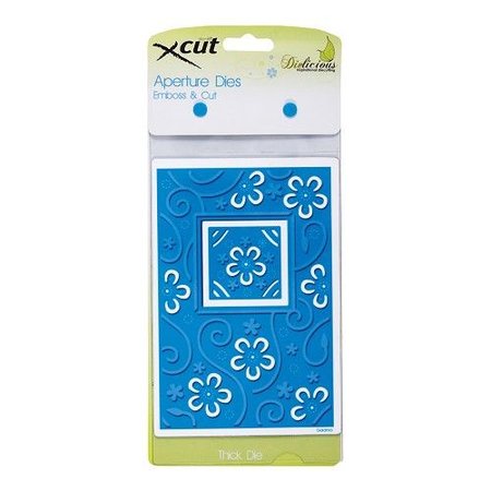 X-Cut / Docrafts Puncionamento e gravação de modelo: quadro A6 com flores e Viereck
