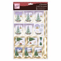 Exclusieve 3D Die losse vellen met zilveren effect, Kerstdorp