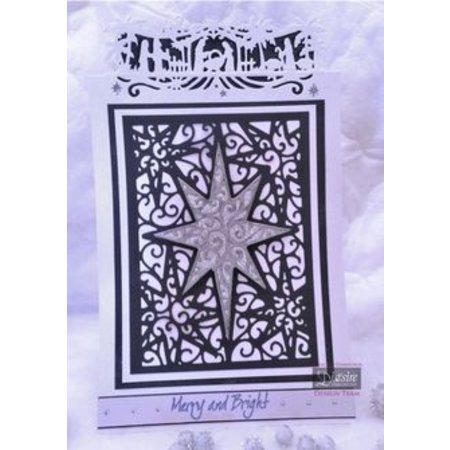 Die'sire Punzonado y estampado en relieve plantillas: Marco A6 con la estrella