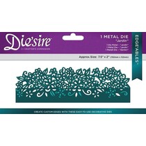 Ponsen en embossing sjablonen: Grens met bloemen