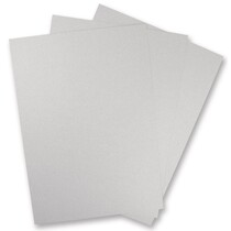 5 Bogen Metallic Karton, SILBER