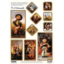 Stanzbogen: "MI HUMMEL", 1 hoja A4 con diferentes motivos