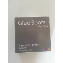 Mini glue dots, 3 mm diameter, 1 mm dik, 300 stuks