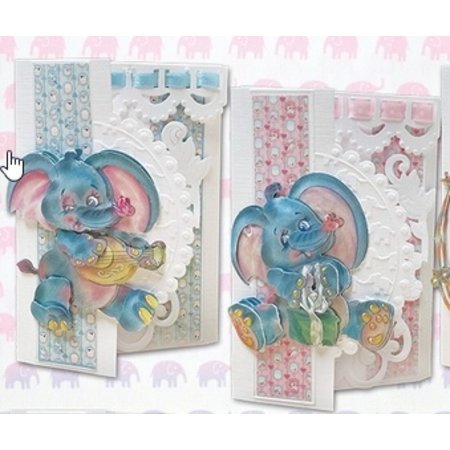 BASTELSETS / CRAFT KITS: Komplettes Kartenset: Elifant Parade