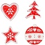 Embellishments / Verzierungen Legno, verniciato motivi natalizi