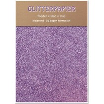 Glitter pap, iriserende, 10 ark, Lilac