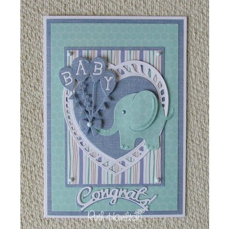 TONIC Ponsen en embossing sjabloon: Thema van de baby