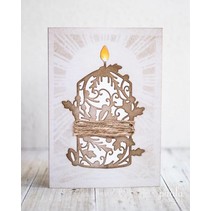 Cutting and embossing / template: nostalgishe candle