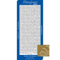 Combined stickers, German text