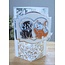 TONIC Ponsen en embossing sjabloon: Best genoegens, hond en kat in hart