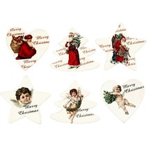 Wood etiquette, 6 different Christmas themes