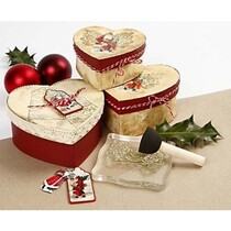 3 Geschenkanhänger, nostalgische Weihnachtsmänner