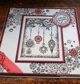 STEMPEL / STAMP: GUMMI / RUBBER Rubber stamp, Indigo, Christmas balls