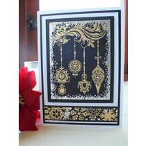 Rubber stamp, Indigo, Christmas balls