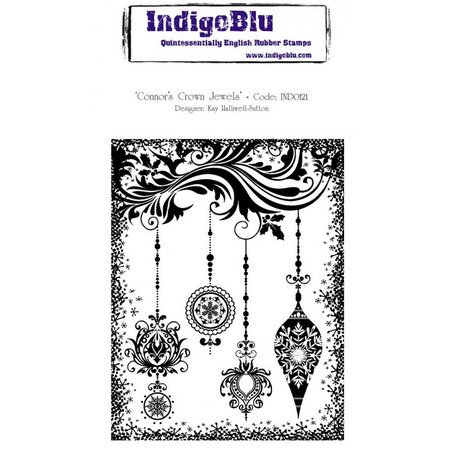 STEMPEL / STAMP: GUMMI / RUBBER Rubber stamp, Indigo, Christmas balls