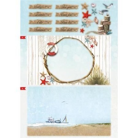 Bücher und CD / Magazines A4 map book, Summer At The Beach nr.02