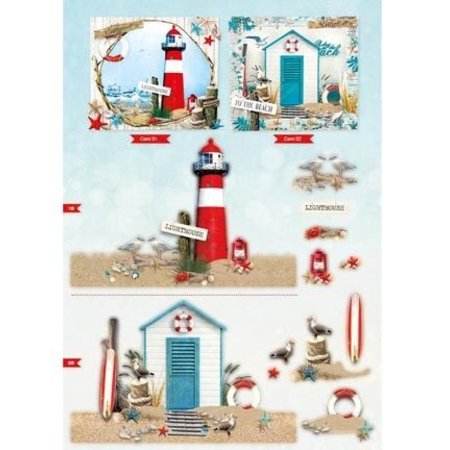 Bücher und CD / Magazines A4 map book, Summer At The Beach nr.02