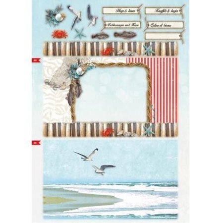 Bücher und CD / Magazines A4 map book, Summer At The Beach nr.02