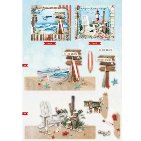 Bücher und CD / Magazines A4 Kartenbuch, Summer At The Beach nr.02