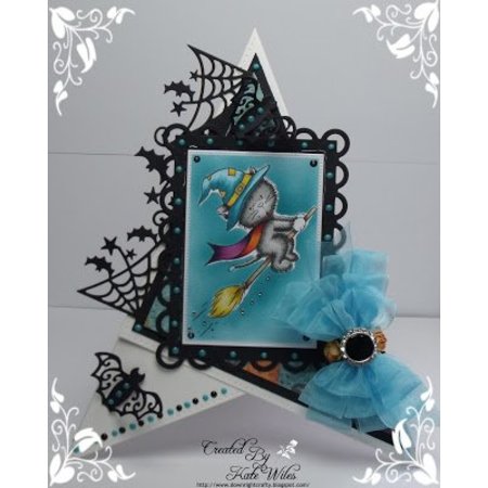 Wild Rose Studio`s tampons transparents, Cat Halloween