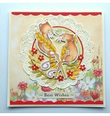 Wild Rose Studio`s Gennemsigtige frimærker: 2 søde mus