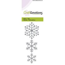 Punching and embossing template: snow crystals 5 x 10 cm