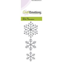Ponsen en embossing sjabloon: sneeuwkristallen 5 x 10 cm