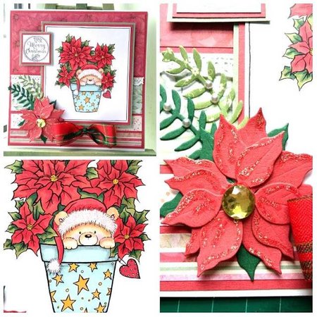 Wild Rose Studio`s A7, sellos transparentes, peluche de la Navidad