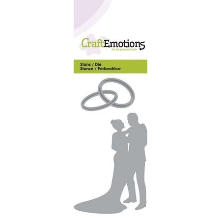 Crealies und CraftEmotions Puncionamento e gravação de modelo: Pares do casamento