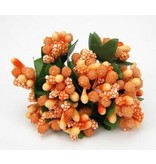 BLUMEN (MINI) UND ACCESOIRES Mini Blumchen, laranja delicado, olhar do vintage