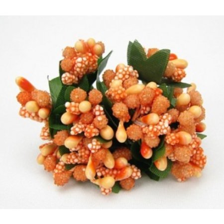 BLUMEN (MINI) UND ACCESOIRES Mini Blumchen, laranja delicado, olhar do vintage