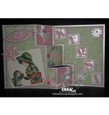 Crealies und CraftEmotions Troquelado y estampado en relieve plantilla: para el diseño de tarjetas