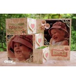 Crealies und CraftEmotions Bokse og preging mal: for kort design