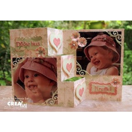 Crealies und CraftEmotions Bokse og preging mal: for kort design