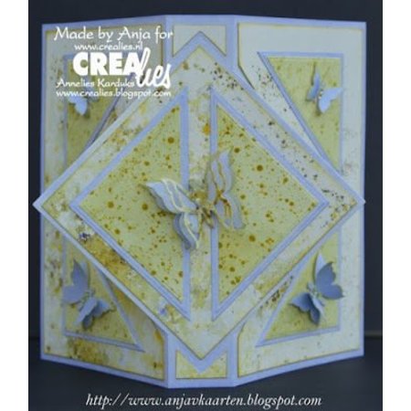 Crealies und CraftEmotions Bokse og preging mal: for kort design