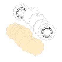 holze Mini Stempel + 12 passende Etiketten