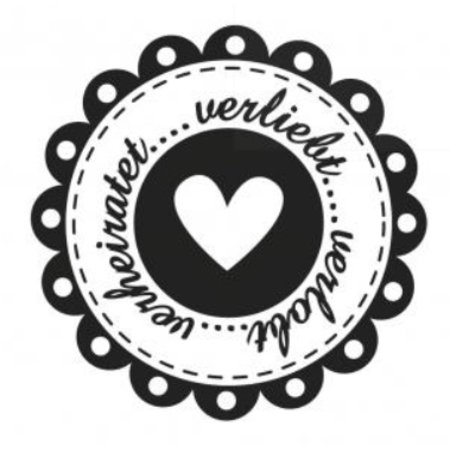 Stempel / Stamp: Holz / Wood Holze mini estampilla + 12 etiquetas en forma de corazón