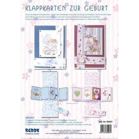 BASTELSETS / CRAFT KITS: Klappkarten Set Geburt